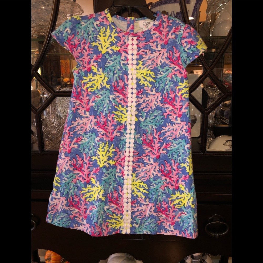 Crown & Ivy coral Print dress